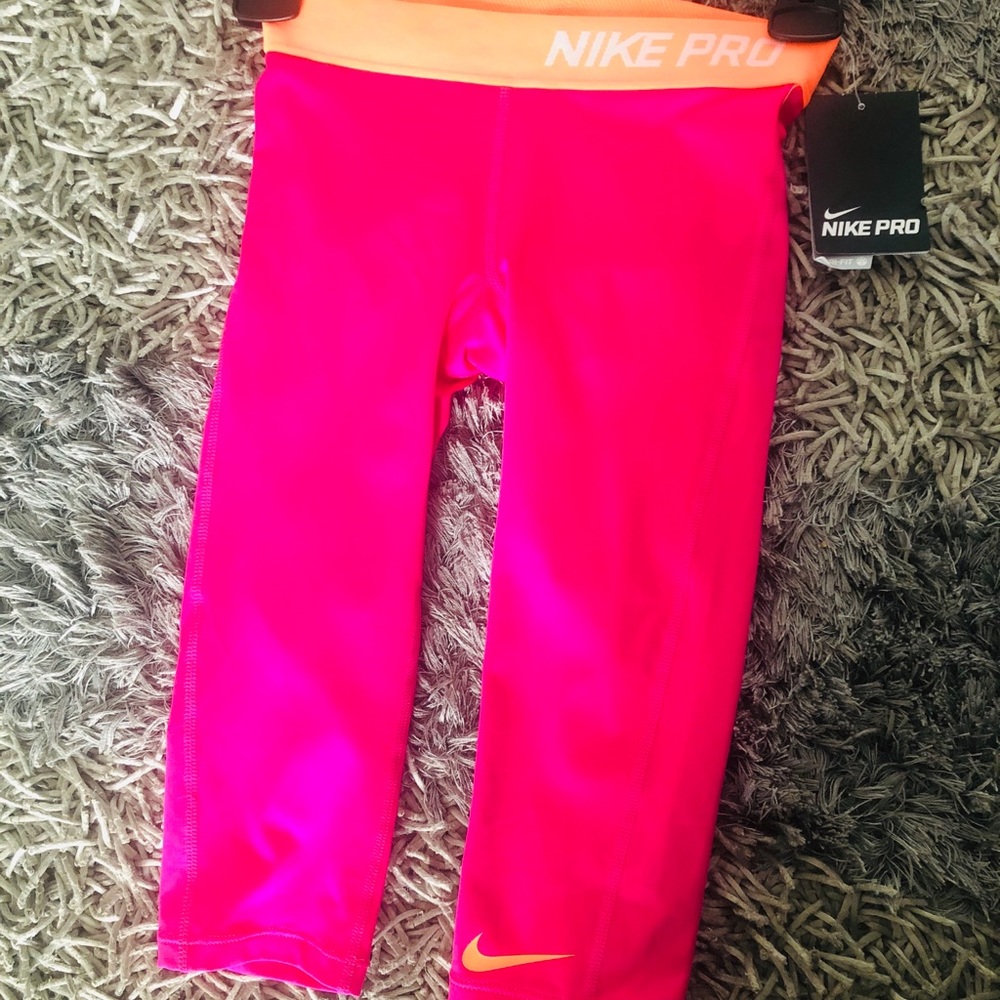 Nike pro dri fit leggings girls size small NWT